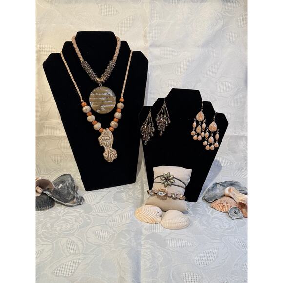 Other Jewelry - Neutral Coastal Jewelry Bundle | Necklaces + Bracelets + Earrings